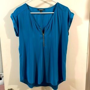 EXPRESS Blouse, V-Neck with Zipper